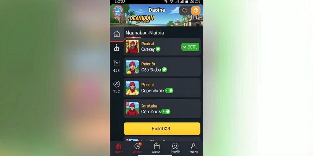 Tampilan awal permainan dengan karakter yang menarik.