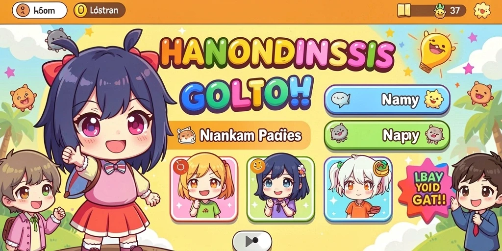 Tampilan awal yang menarik dan penuh warna.