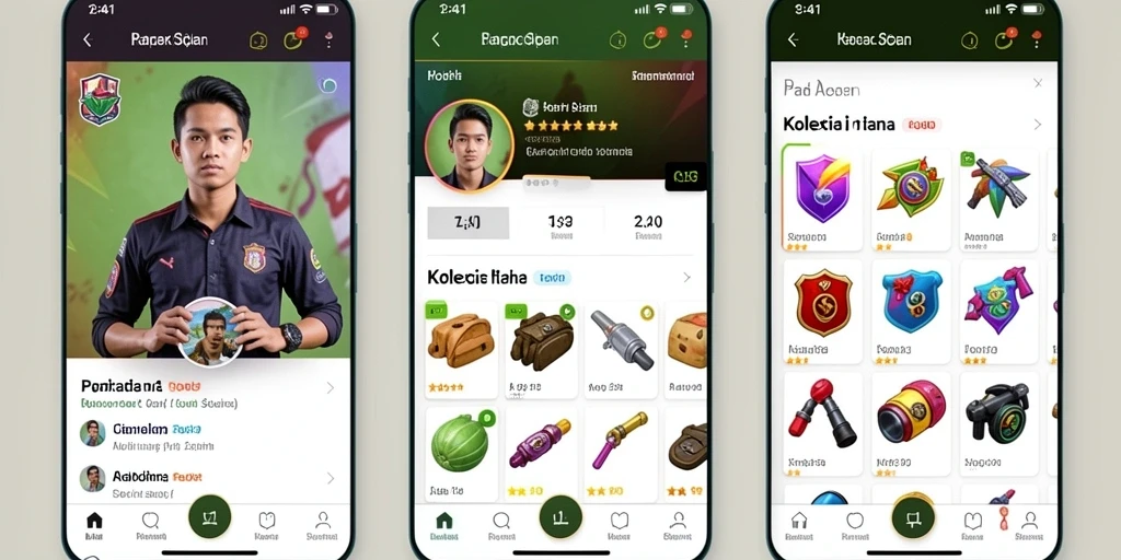 Tampilan antarmuka permainan yang menarik.
